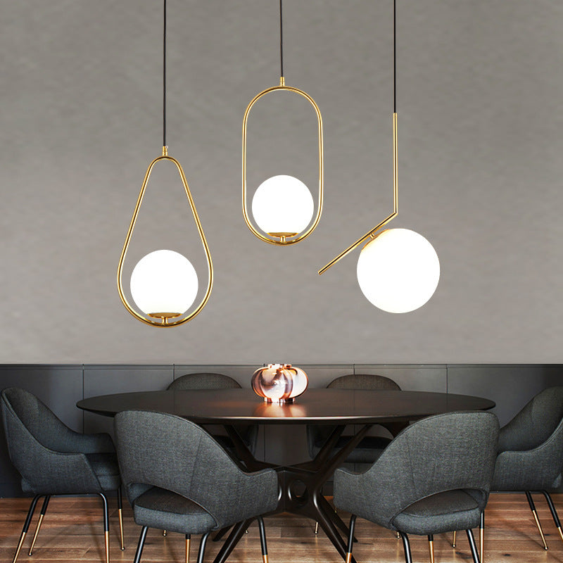 Golden Glass Ball Bedside Lamp – Elegant Modern Night Light