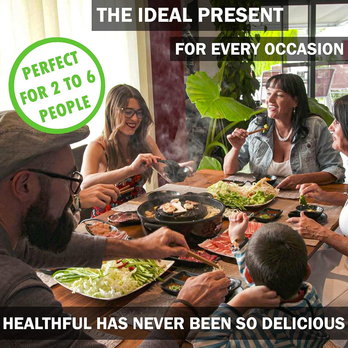 Hot Pot – the Original Thai Grill & Hot Pot, Electric Thai BBQ Multi Cooker, Swiss Coating, German Design, More than 100 Recipe Videos. Korean Food, Hotpot Chinese Pot, Hot Plate, Ramen Bowl
