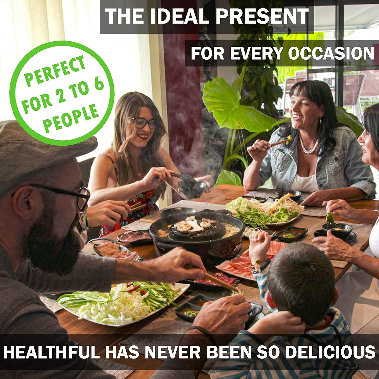 Hot Pot – the Original Thai Grill & Hot Pot, Electric Thai BBQ Multi Cooker, Swiss Coating, German Design, More than 100 Recipe Videos. Korean Food, Hotpot Chinese Pot, Hot Plate, Ramen Bowl