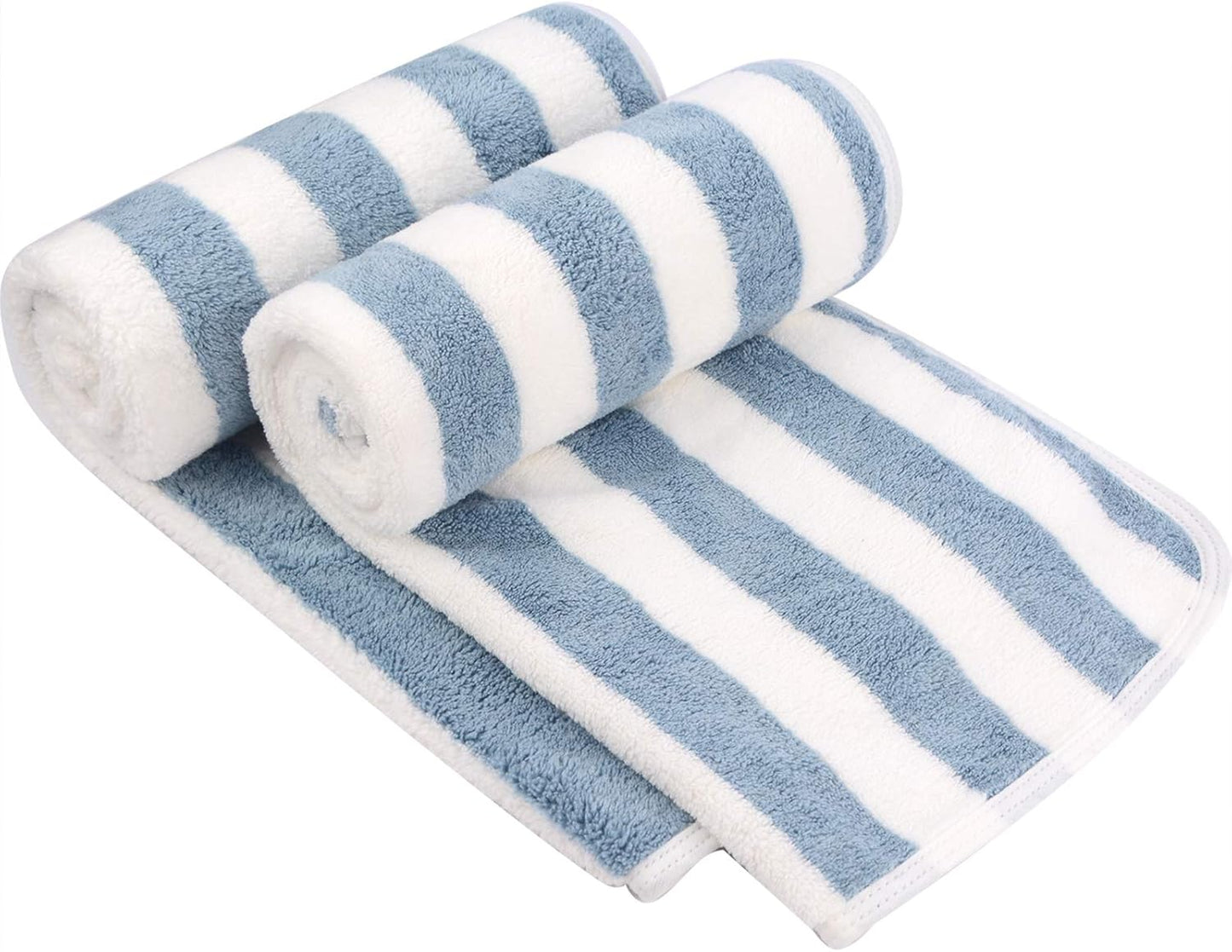 Microfibre Hand Towels for Bathroom, Super Soft & Fluffy Hand Towels, Super Water Absorbent & Quick Dry Towels, 100% Microfibre, 40X76Cm 2 Pcs Blue