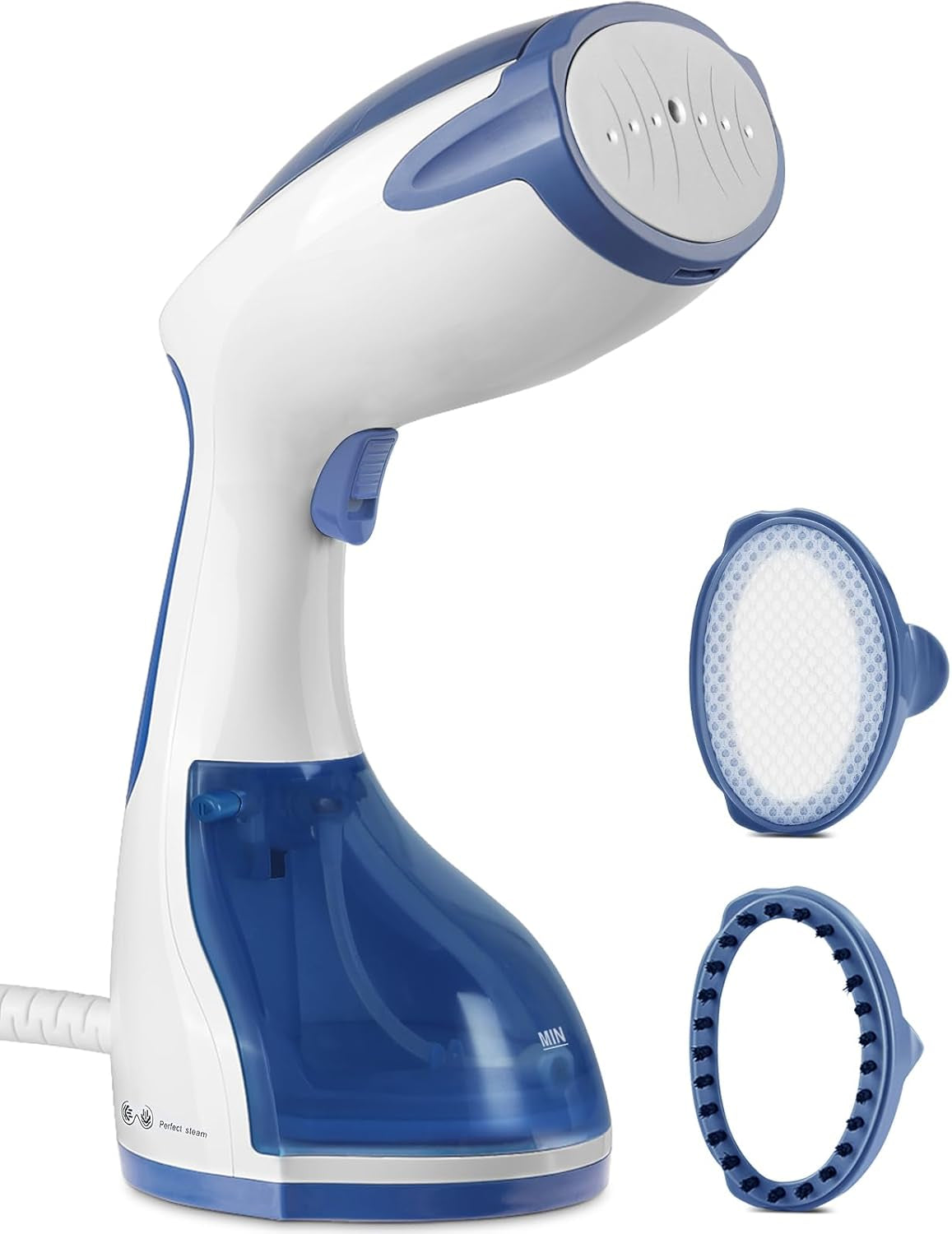 Clothes Steamer, Portable Handheld Steamer, Garment Fabric Wrinkles Remover, 30-Second Fast Heat-Up, Auto-Off, Large Detachable Water Tank
