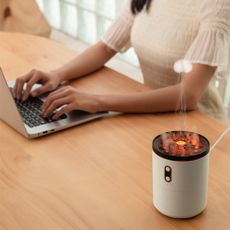 Volcanic Flame Diffuser – Relaxing Aroma & Soft Night Light Glow