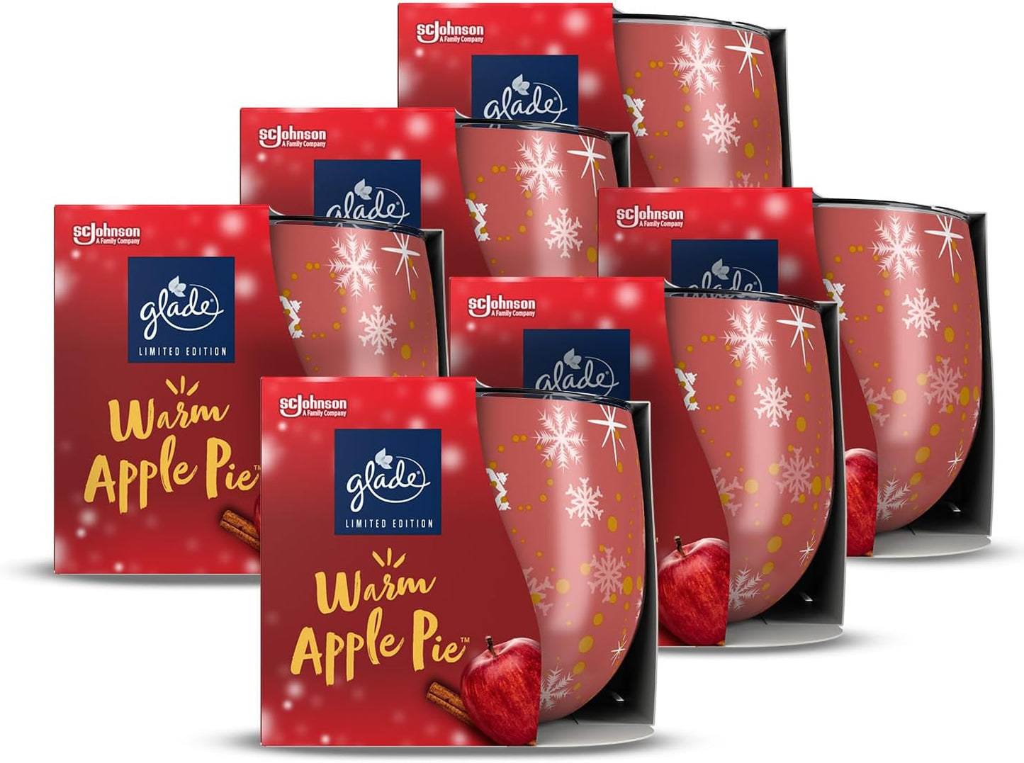Jar Candle, Scented Candle Infused with Essential Oils, up to 29 Hour Burn Time, I Love You, Pack of 6 (6 X 120G)