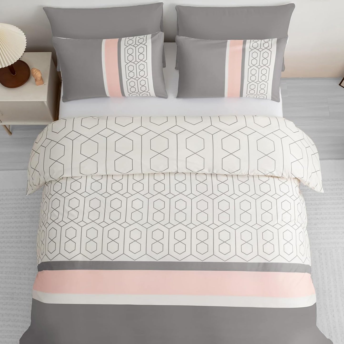 Double Duvet Set Premium Brushed Microfiber Duvet Cover Double Ultrasoft Hypoallergenic Duvet Double Cover Set Non Iron Luxury Bedding Set with Zipper Closure