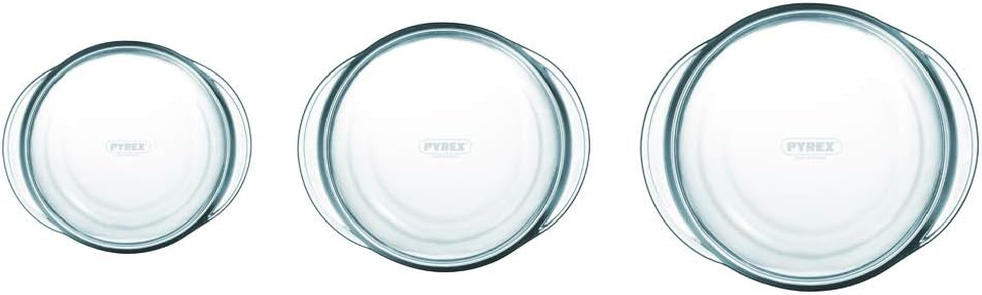 Essentials - Set of 3 Glass Casseroles High Resistance 1,4L/2,1L/3L