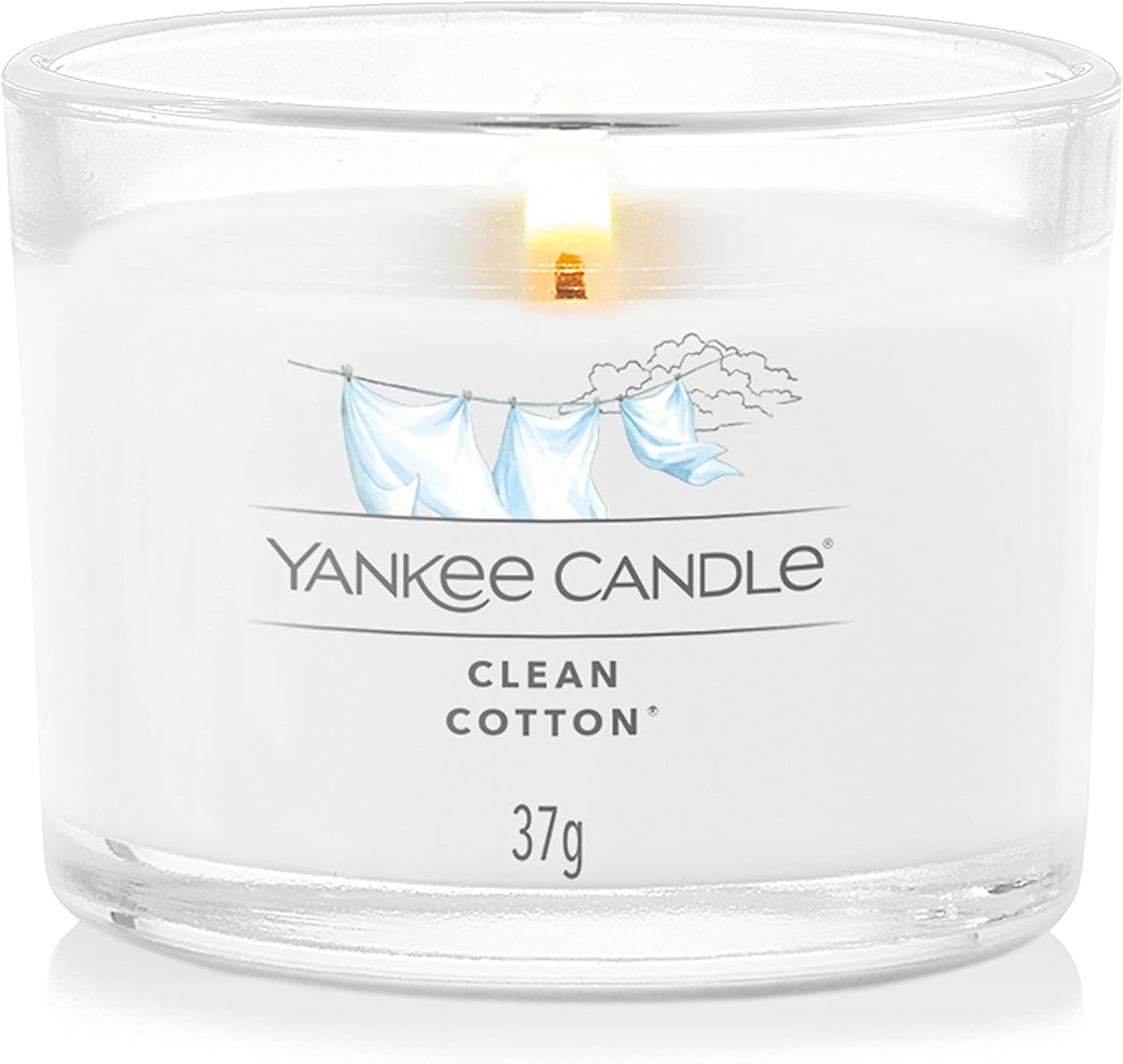 Scented Candles Gift Set, Clean Cotton Filled Votive Candles, Soy Blend Wax Mix, 3 Count