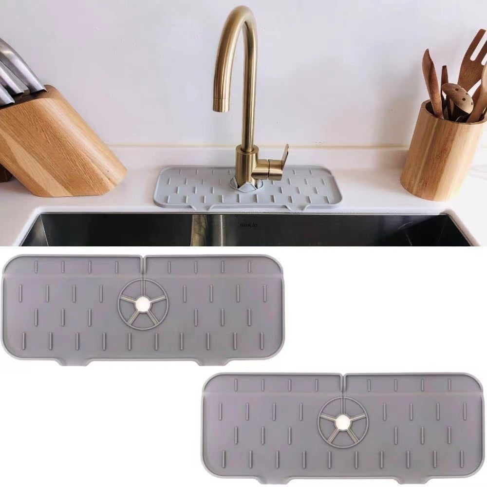 Silicone Faucet Splash Guard – Sink Absorbent Mat & Counter Protector
