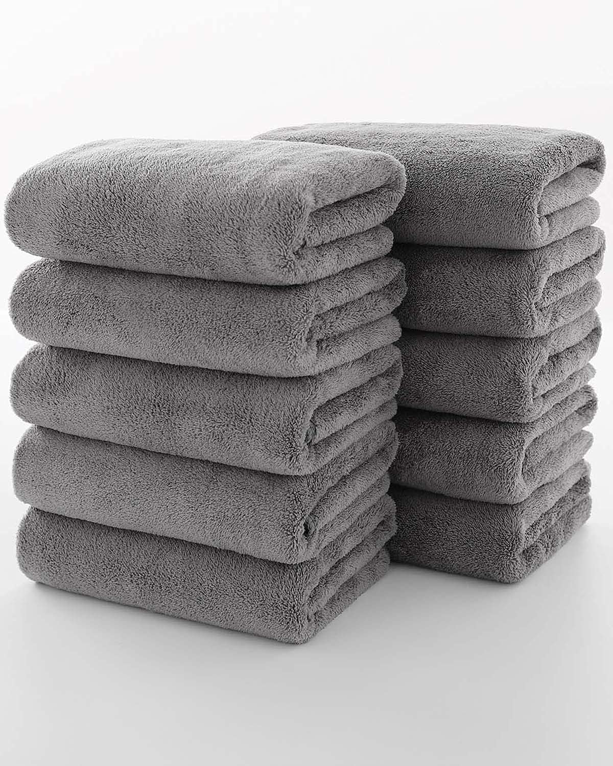 Towels 4-Piece Soft Microfiber Bath Towel Set Incredibly Absorbent Lightweight Quick Dry and Durable, 55" L X 27" W, 4 Pack Multicolour