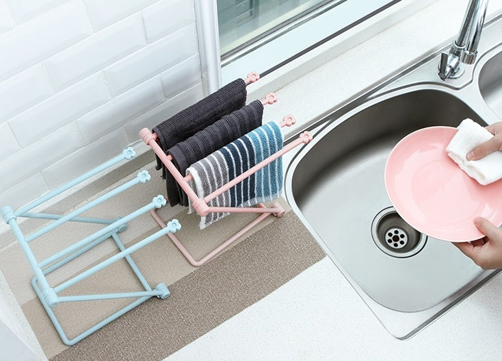 Foldable Dishcloth Holder – Space-Saving Kitchen Towel Drying Rack