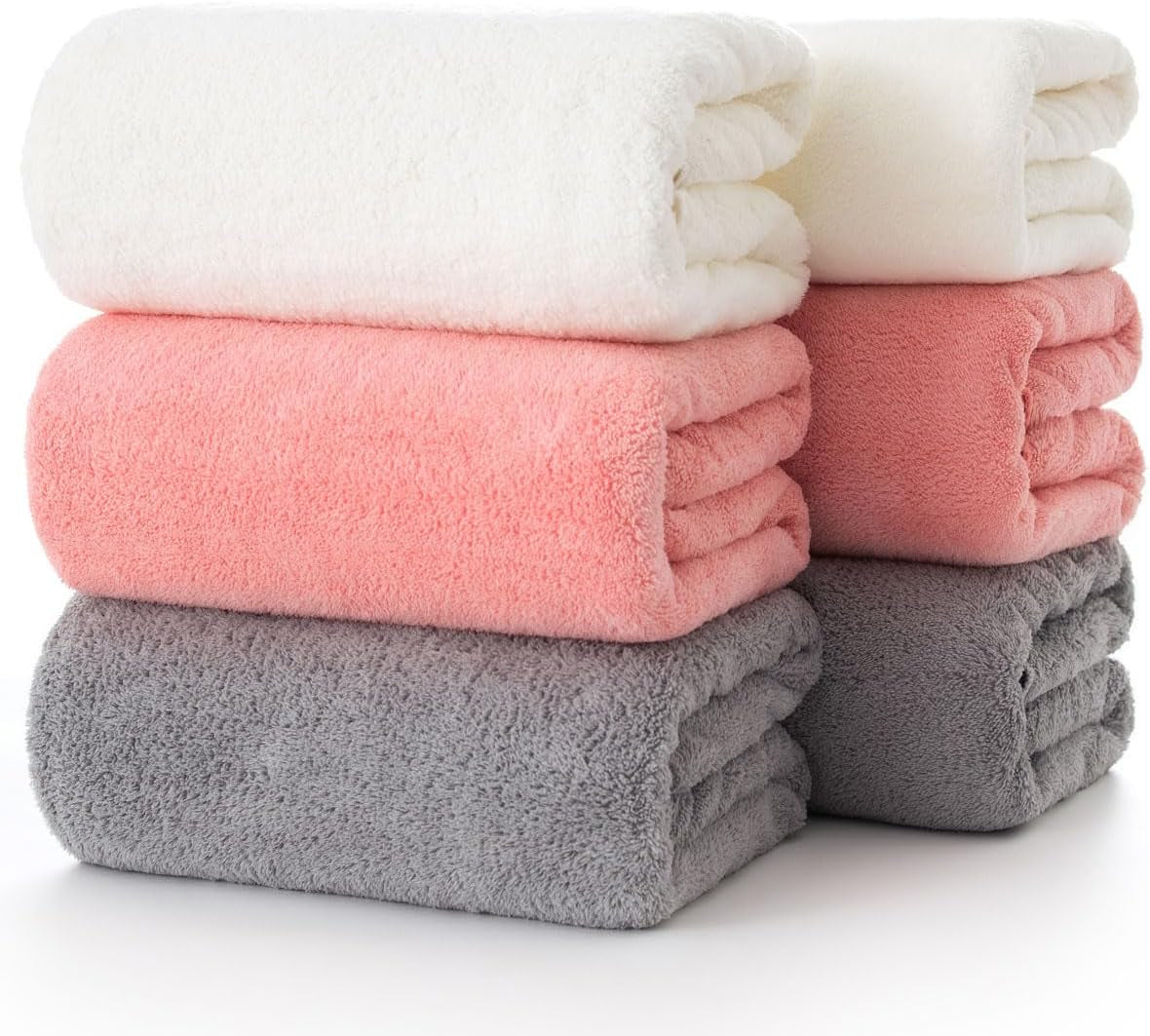 Towels 4-Piece Soft Microfiber Bath Towel Set Incredibly Absorbent Lightweight Quick Dry and Durable, 55" L X 27" W, 4 Pack Multicolour
