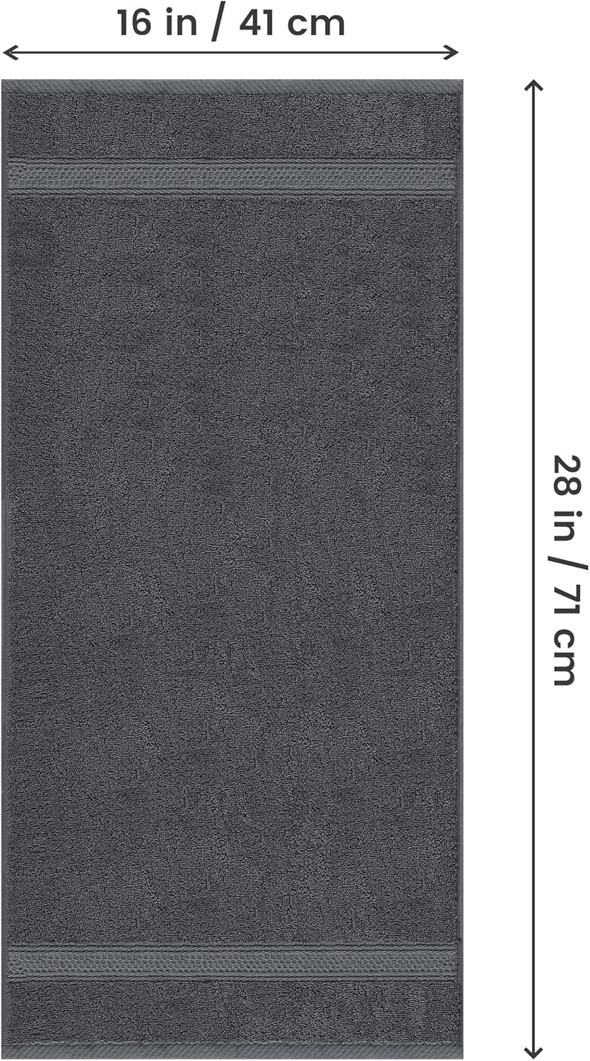 - Premium Hand Towels - 100% Combed Ring Spun Cotton, Ultra Soft and Highly Absorbent, Extra Large Thick Hand Towels 41 X 71 Cm, Hotel & Spa Quality Hand Towels (6-Pack) (Grey)