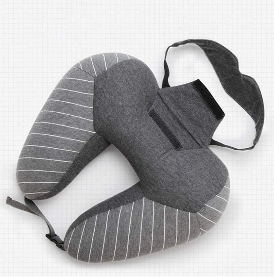 U-Shaped Memory Foam Travel Pillow – Neck & Lumbar Support On-the-Go