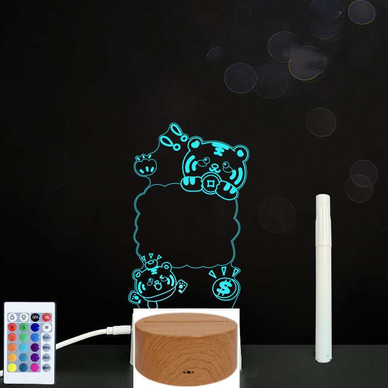 3D Acrylic LED Message Board – Handwriting Light-Up Sign for Home Decor