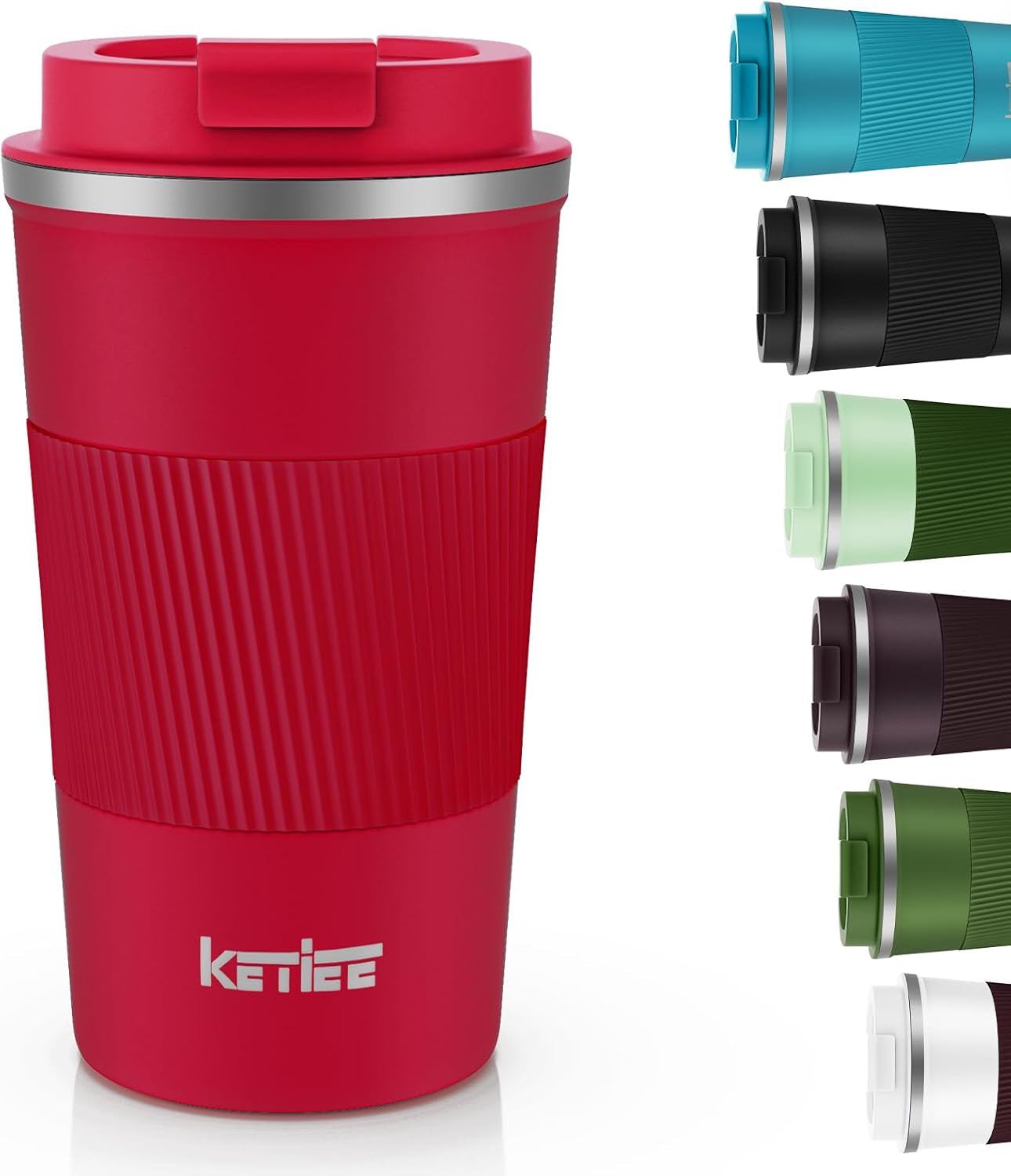 Travel Mugs, 380Ml Insulated Coffee Cup with Leakproof Lid,Reusable Coffee Cups Travel Cup,Coffee Travel Mug,Double Walled Coffee Mug,Stainless Steel Thermaol Mug for Hot Cold Drinks,Blue