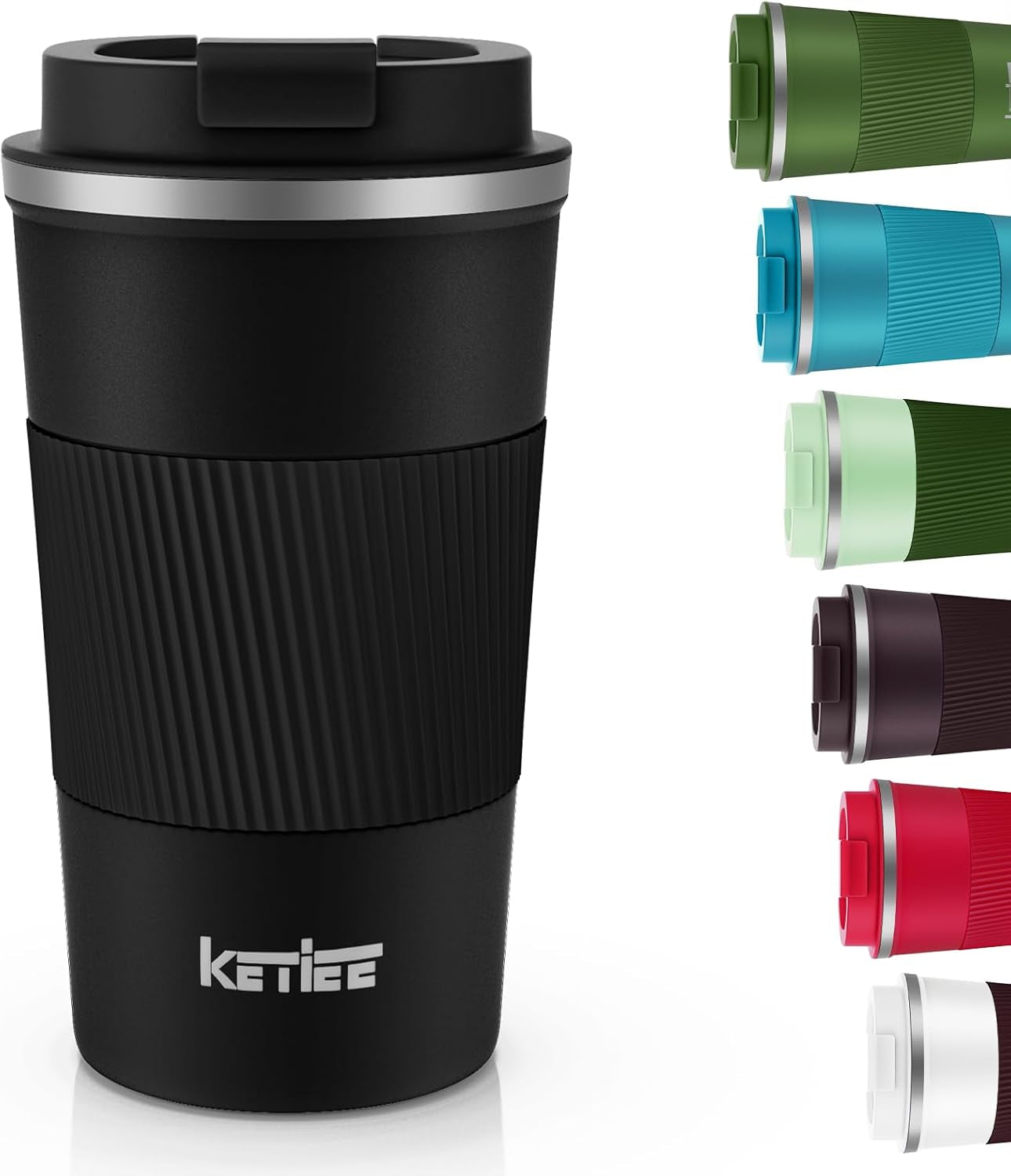 Travel Mugs, 380Ml Insulated Coffee Cup with Leakproof Lid,Reusable Coffee Cups Travel Cup,Coffee Travel Mug,Double Walled Coffee Mug,Stainless Steel Thermaol Mug for Hot Cold Drinks,Blue