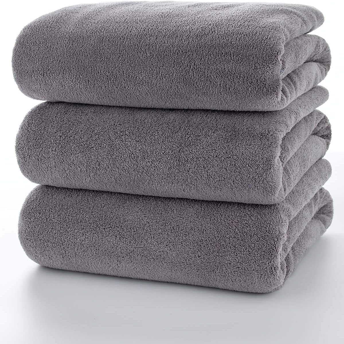 Towels 4-Piece Soft Microfiber Bath Towel Set Incredibly Absorbent Lightweight Quick Dry and Durable, 55" L X 27" W, 4 Pack Multicolour