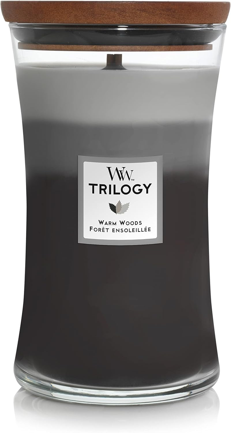 Scented Candle with Crackling Wick, Vanilla Bean Large Hourglass Candle, Long Burning Candles: up to 130 Hours, Perfect Gifts for Women