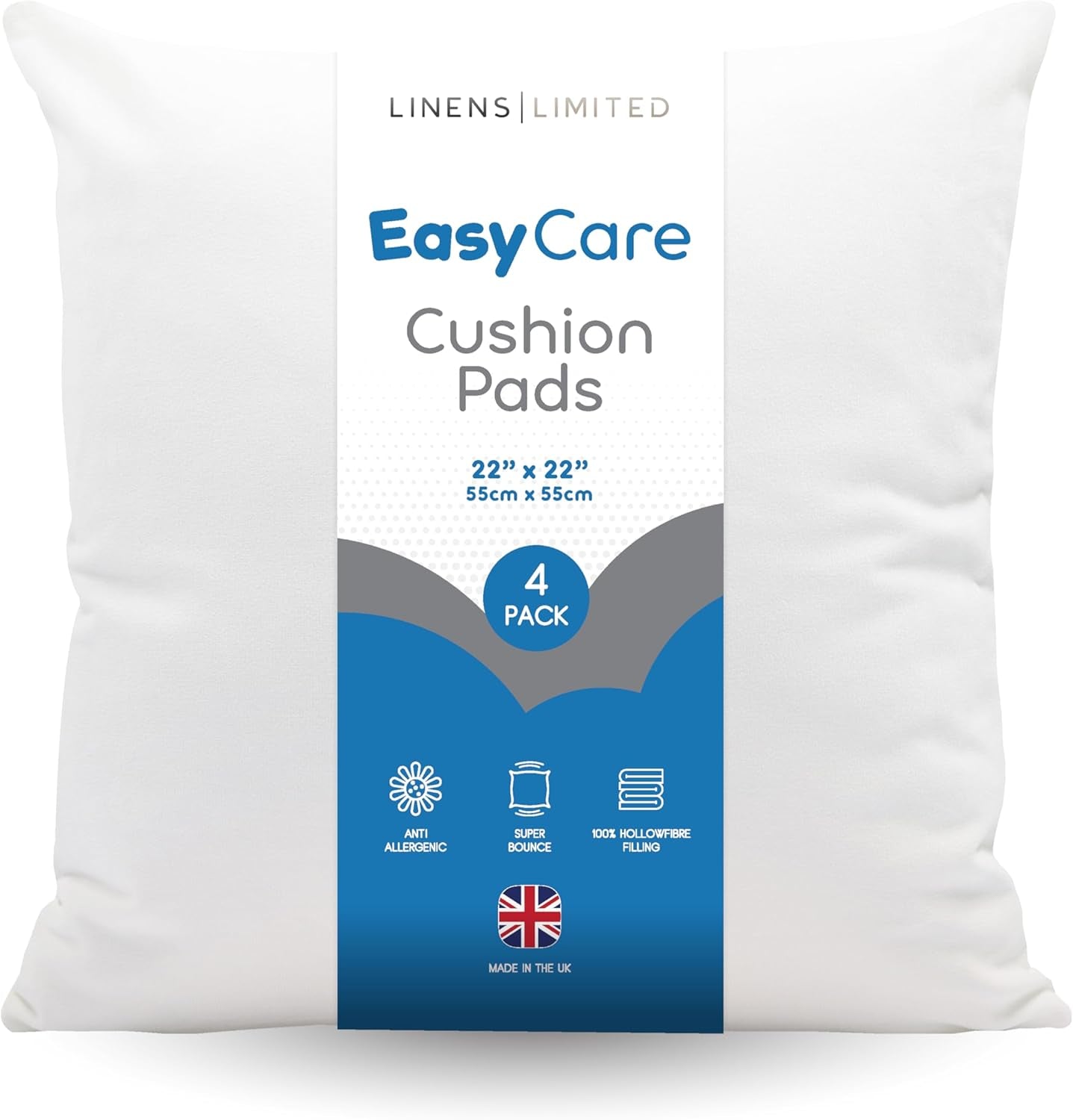 - Cushion Insert 40Cm X 60Cm, Made in the UK, Soft and Plump, Non-Allergenic Sofa Cushion Pad, Easy to Clean, Large Cushion Inner, Perfectly Fits Covers (White) (2 Pack)