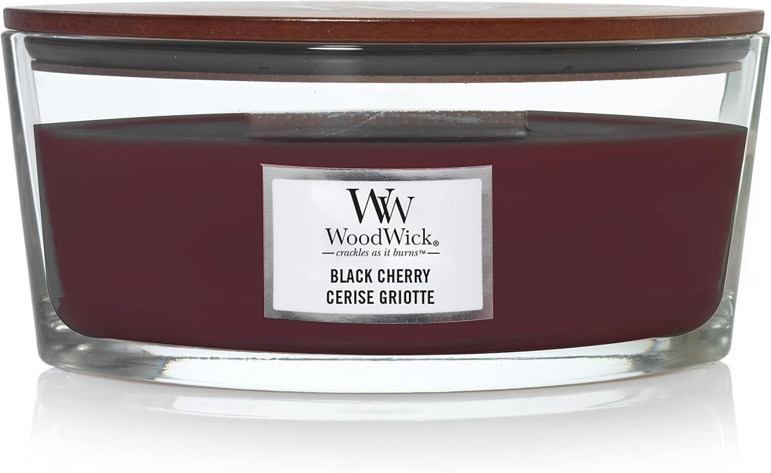 Medium Hourglass Scented Candle , Spiced Blackberry , with Crackling Wick , up to 60 Hours Burn Time