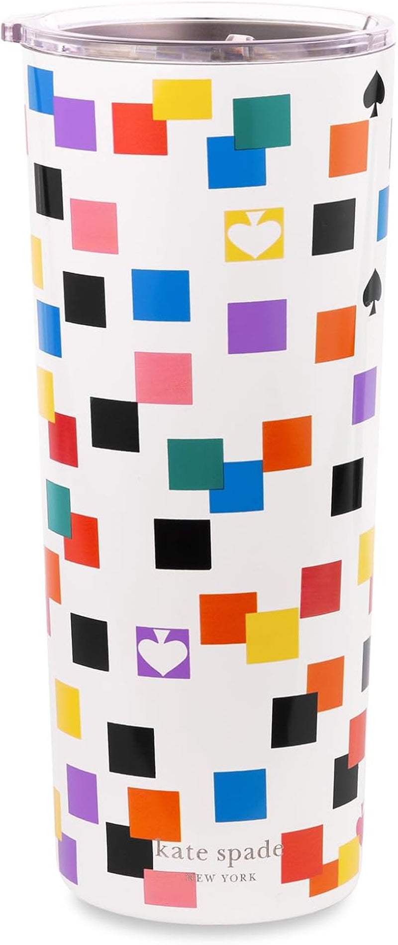Cute Stainless Steel Mug, 24 Ounce Travel Tumbler, Double Wall Insulated Cup with Lid, Modern Leopard