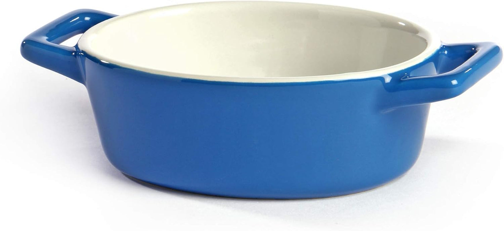 Mini Ceramic Oven Dishes - Set of 4 | Oval Baking Dish | Oven to Table Baking Dishes | Red, Blue, Green & Orange Colours | Lasagne, Pie and Casserole Pot | M&W