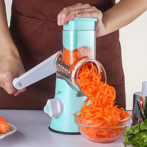Manual Round Mandoline Slicer – Multi-Function Veg & Cheese Cutter