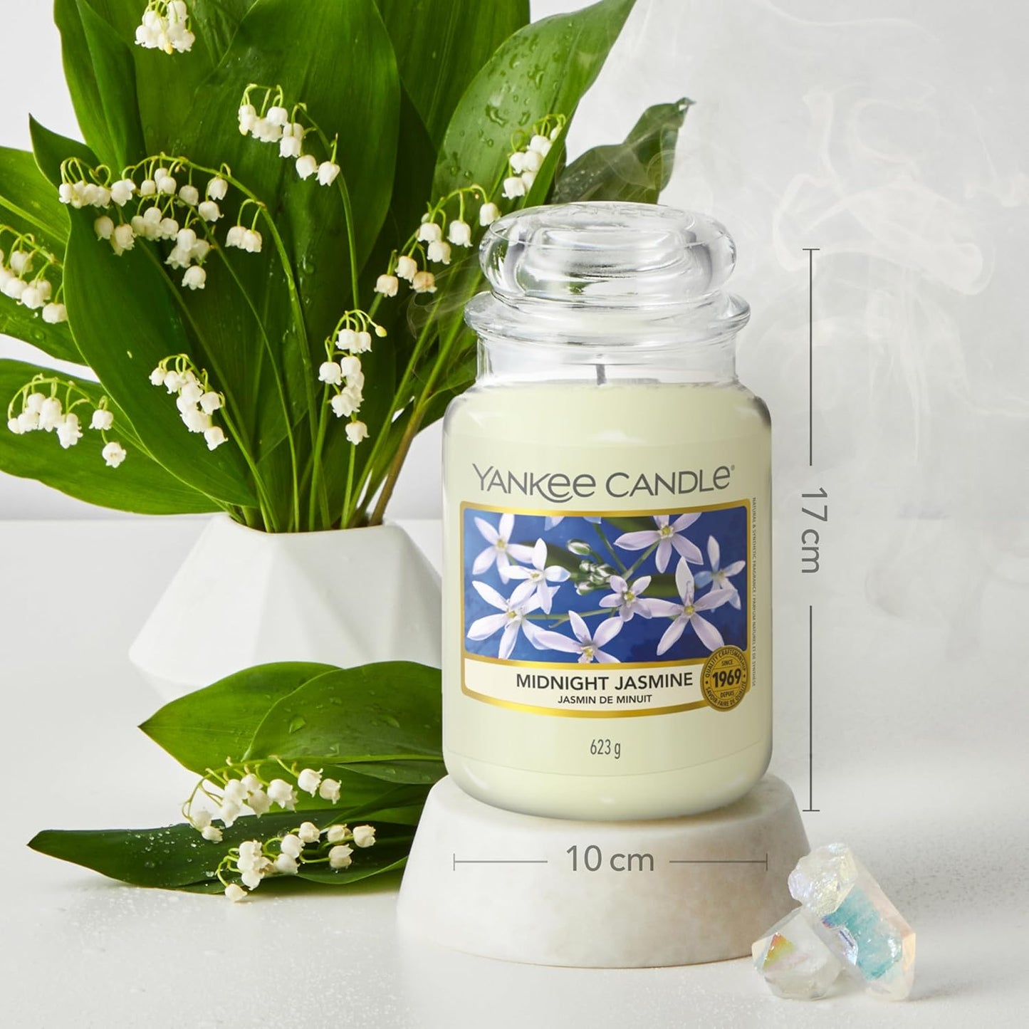 Scented Candle | Midnight Jasmine Large Jar Candle | Long Burning Candles: up to 150 Hours | Perfect Gifts for Women