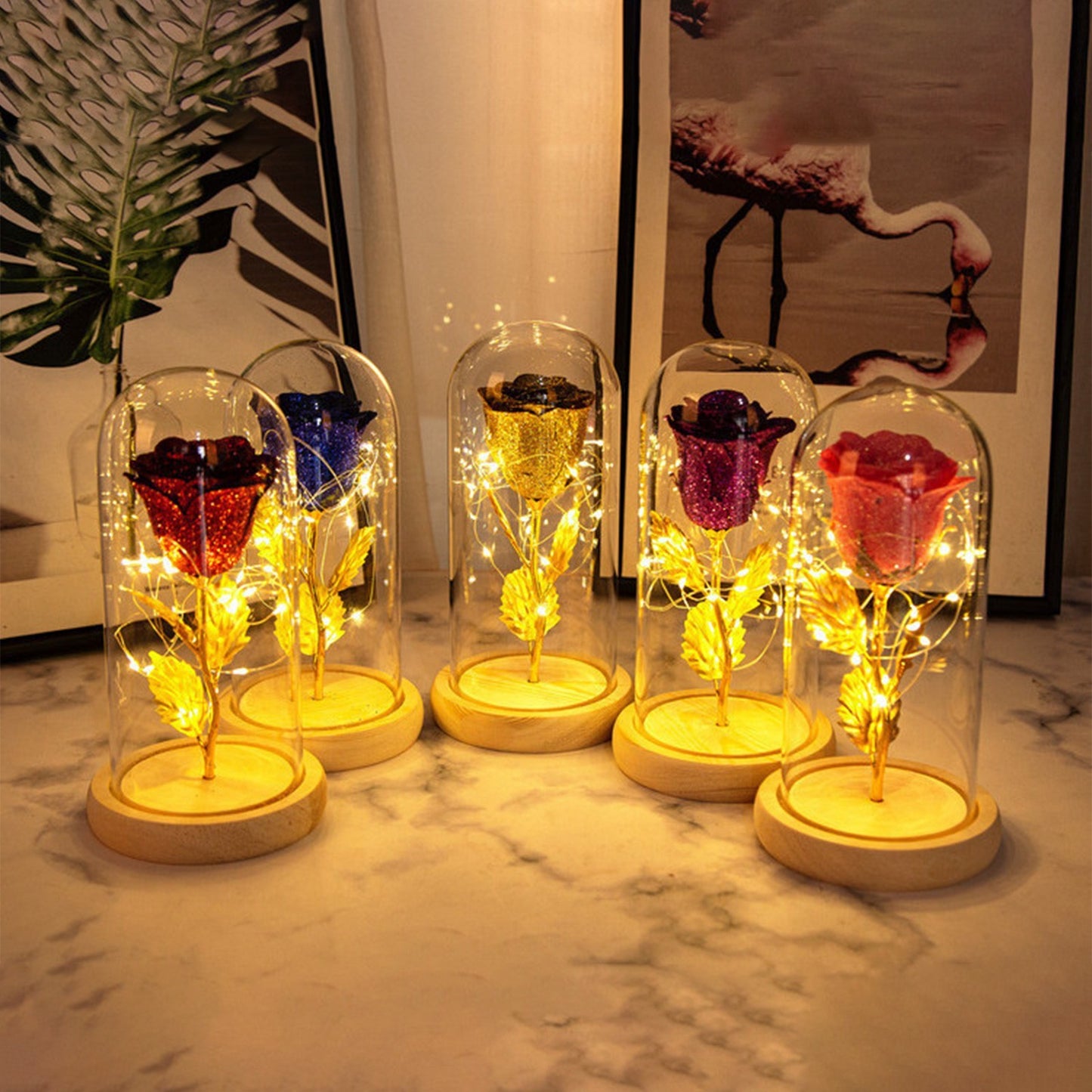 Eternal Rose LED Light in Glass – Valentine’s Gift for Her