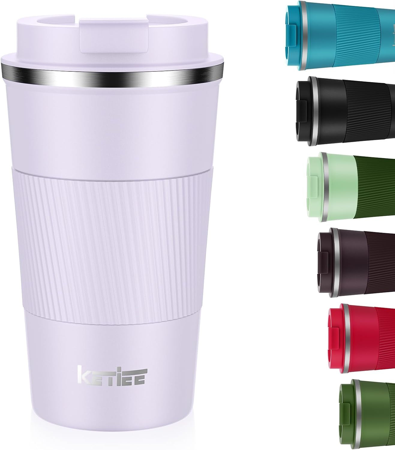 Travel Mugs, 380Ml Insulated Coffee Cup with Leakproof Lid,Reusable Coffee Cups Travel Cup,Coffee Travel Mug,Double Walled Coffee Mug,Stainless Steel Thermaol Mug for Hot Cold Drinks,Blue
