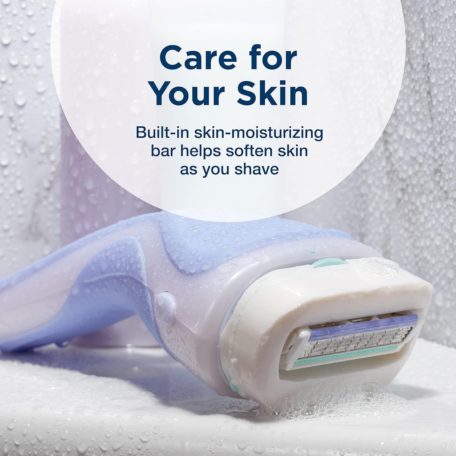 Intuition Pure Nourishment Razor for Women with 2 Moisturizing Razor Blade Refills with Coconut Milk and Almond Oil