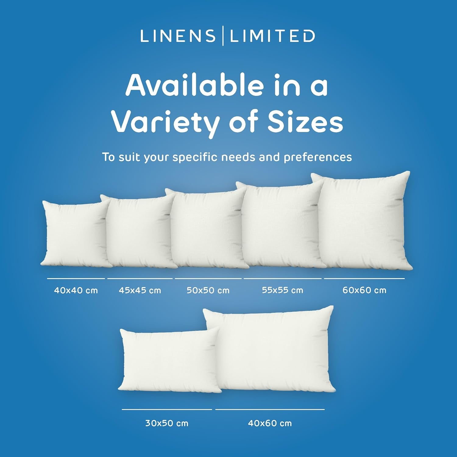 - Cushion Insert 40Cm X 60Cm, Made in the UK, Soft and Plump, Non-Allergenic Sofa Cushion Pad, Easy to Clean, Large Cushion Inner, Perfectly Fits Covers (White) (2 Pack)