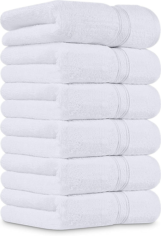 - Premium Hand Towels - 100% Combed Ring Spun Cotton, Ultra Soft and Highly Absorbent, Extra Large Thick Hand Towels 41 X 71 Cm, Hotel & Spa Quality Hand Towels (6-Pack) (Grey)