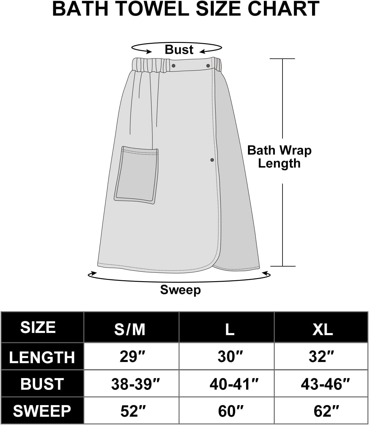 Women Wrap Towel Robe Wrap Spa Bathrobe Adjustable Buttons