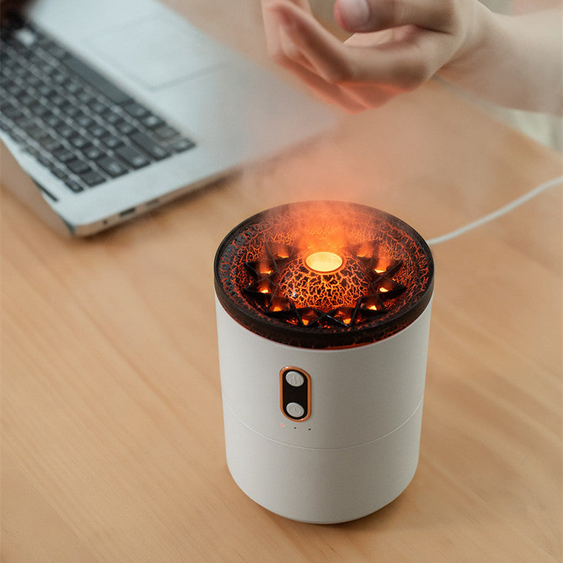 Volcanic Flame Diffuser – Relaxing Aroma & Soft Night Light Glow