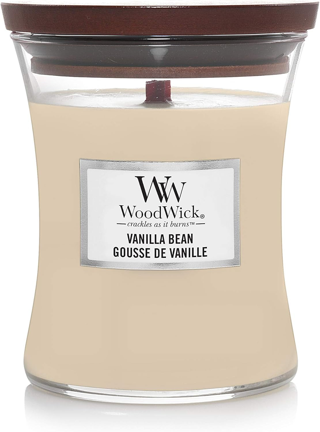 Scented Candle with Crackling Wick, Vanilla Bean Large Hourglass Candle, Long Burning Candles: up to 130 Hours, Perfect Gifts for Women