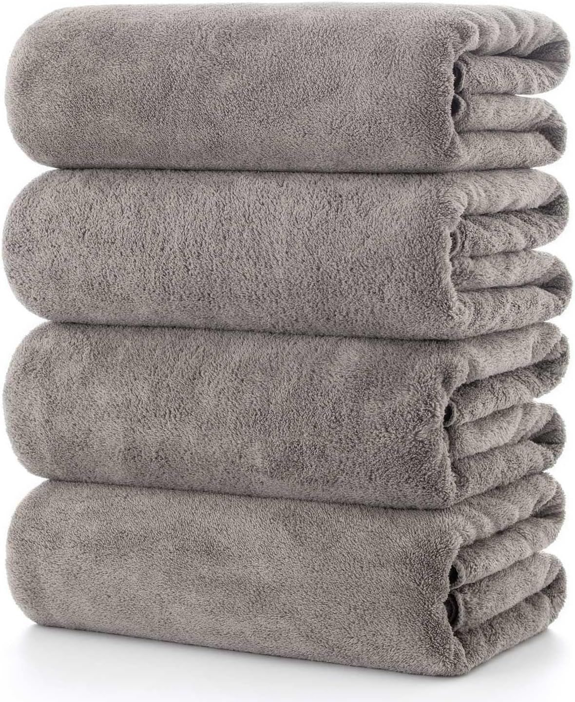 Towels 4-Piece Soft Microfiber Bath Towel Set Incredibly Absorbent Lightweight Quick Dry and Durable, 55" L X 27" W, 4 Pack Multicolour