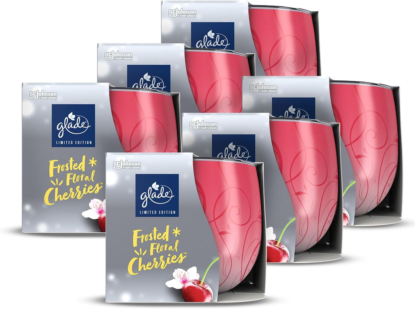 Jar Candle, Scented Candle Infused with Essential Oils, up to 29 Hour Burn Time, I Love You, Pack of 6 (6 X 120G)