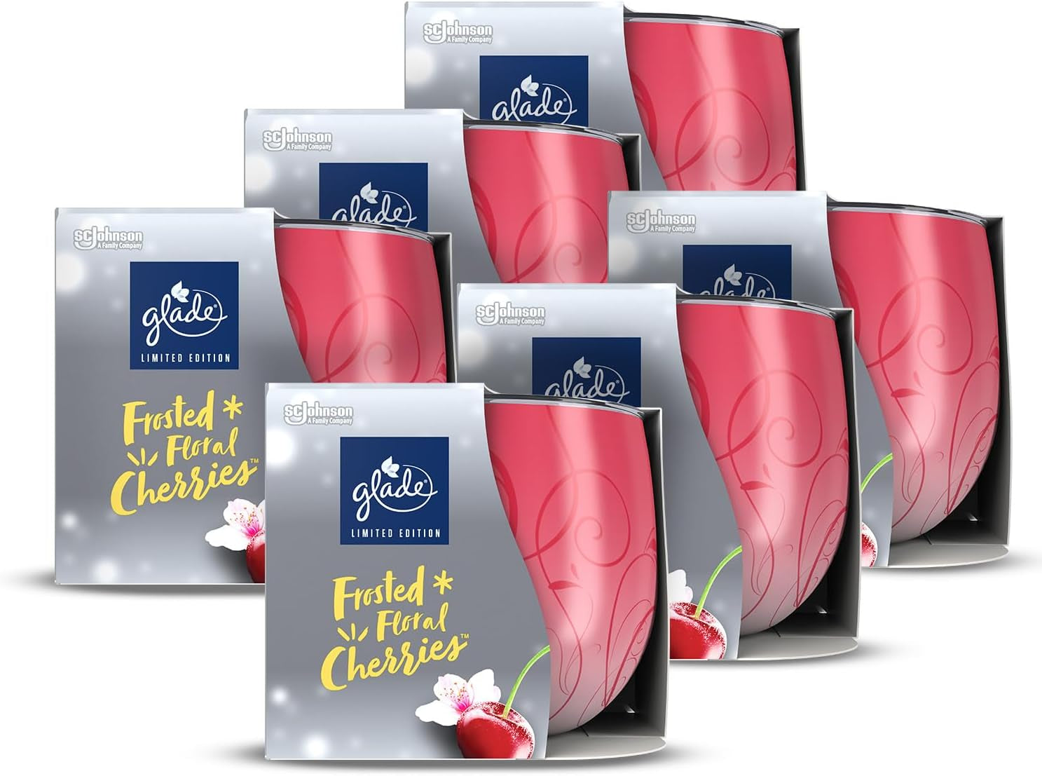 Jar Candle, Scented Candle Infused with Essential Oils, up to 29 Hour Burn Time, I Love You, Pack of 6 (6 X 120G)