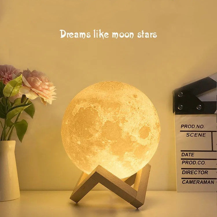 3D Printed Moon Night Lamp – Romantic Table Light for Valentine’s Day