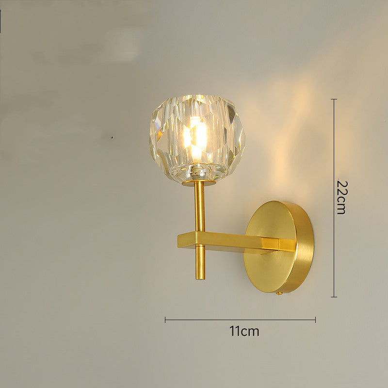 Luxury Crystal Bedside Lamp – Transparent Modern Night Light