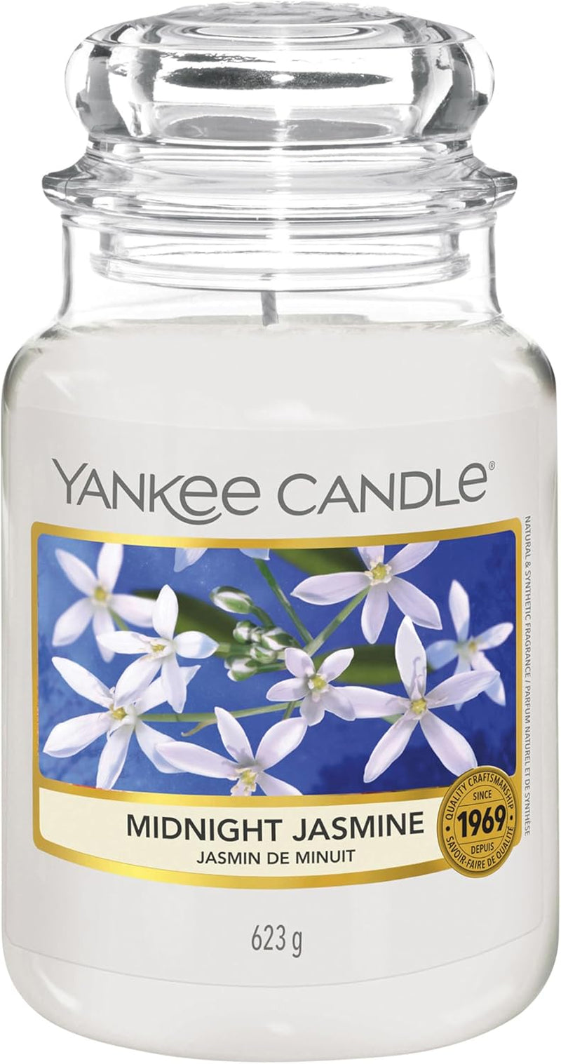 Scented Candle | Midnight Jasmine Large Jar Candle | Long Burning Candles: up to 150 Hours | Perfect Gifts for Women