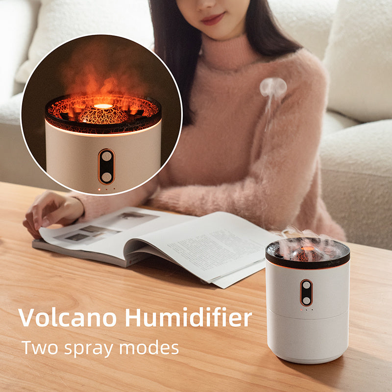 Volcanic Flame Diffuser – Relaxing Aroma & Soft Night Light Glow