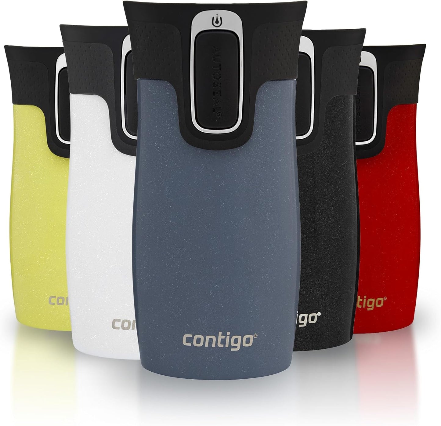 West Loop Mini Autoseal Travel Mug | Stainless Steel Thermal Mug | Vacuum Flask | Leakproof Tumbler | Coffee to Go Mug with BPA Free Easy-Clean Lid | 300 Ml