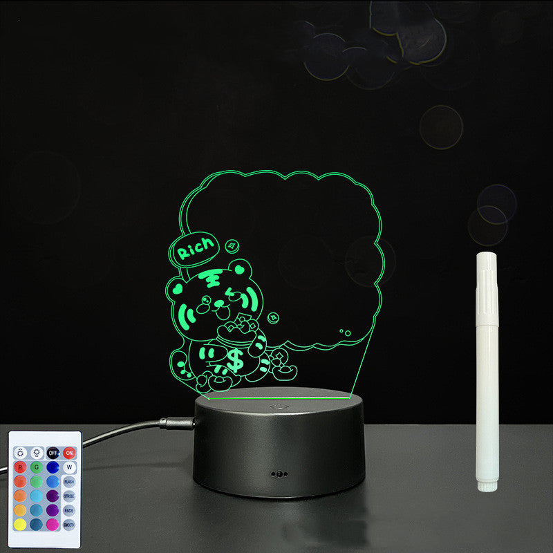 3D Acrylic LED Message Board – Handwriting Light-Up Sign for Home Decor
