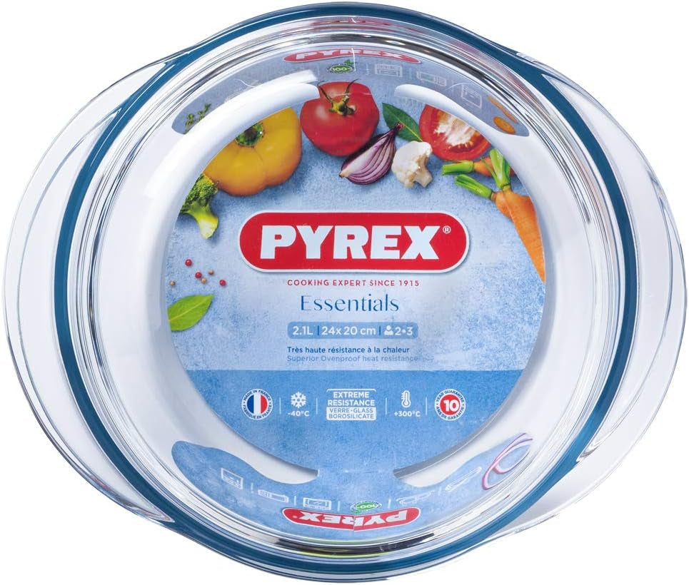 Essentials - Set of 3 Glass Casseroles High Resistance 1,4L/2,1L/3L