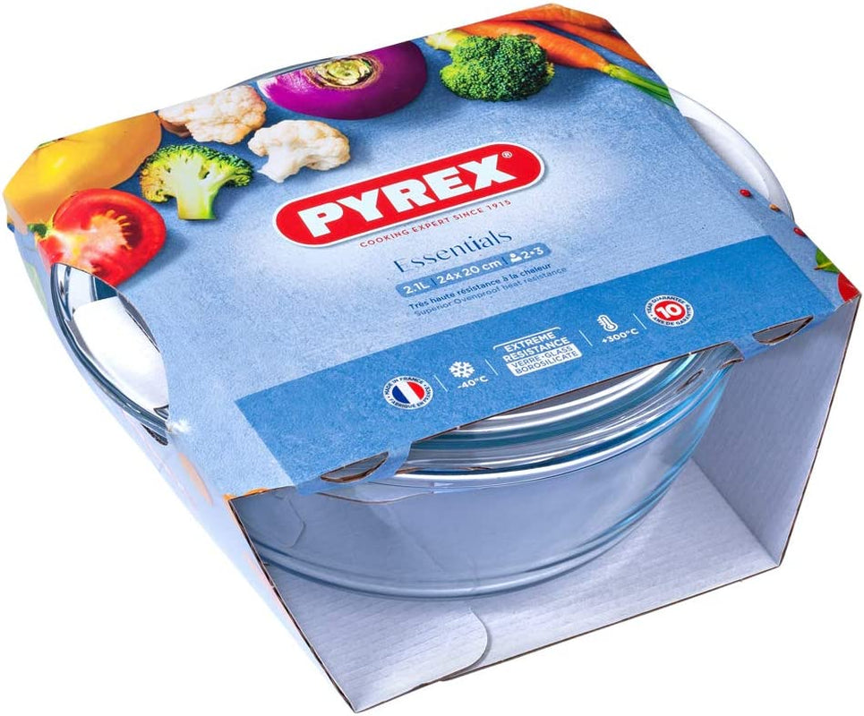 Essentials - Set of 3 Glass Casseroles High Resistance 1,4L/2,1L/3L
