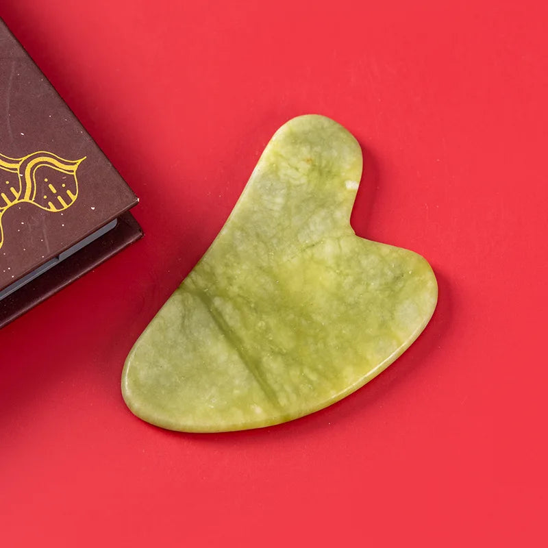 Natural Jade Gua Sha Stone – Face & Neck Lifting, Anti-Wrinkle Tool