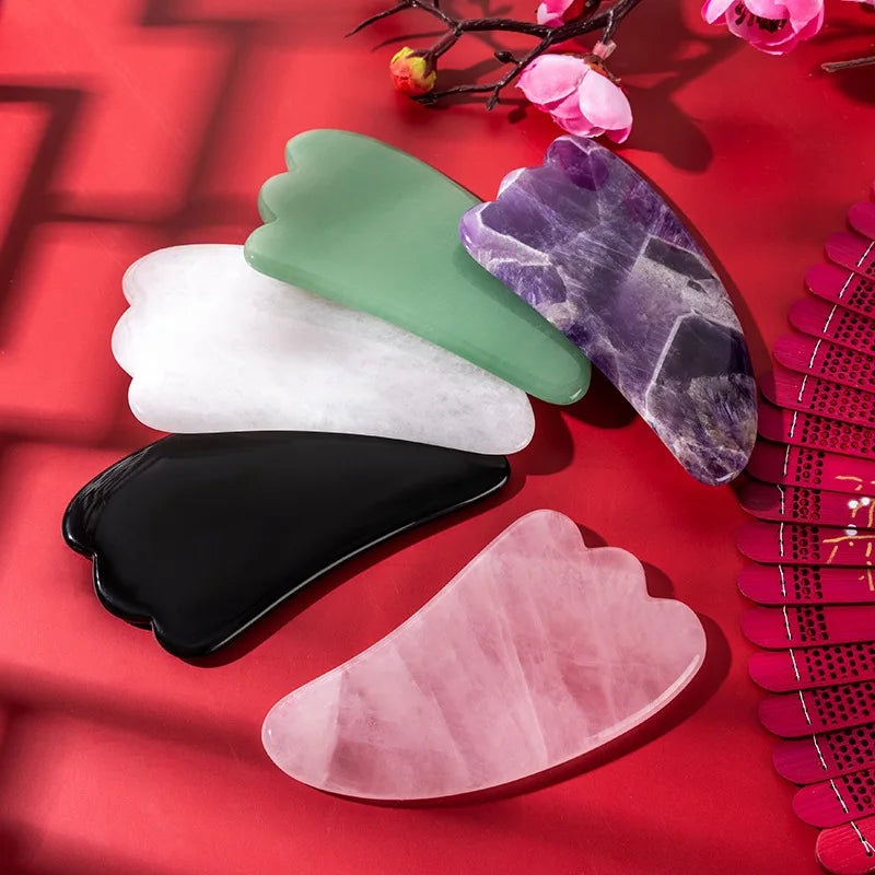 Natural Jade Gua Sha Stone – Face & Neck Lifting, Anti-Wrinkle Tool