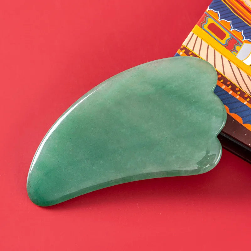 Natural Jade Gua Sha Stone – Face & Neck Lifting, Anti-Wrinkle Tool