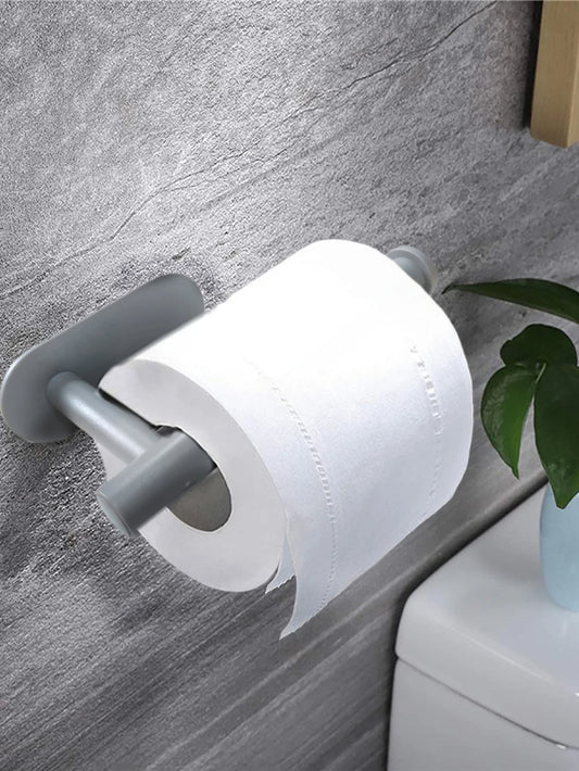 Self-Adhesive Toilet Paper Holder | Wall-Mounted Tissue & Towel Dispenser